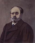 Portrait decoratif of Emile Zola, Felix Vallotton
